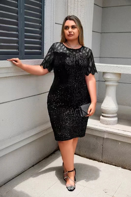 Florence - Casual Lace with Sequins Woman's Dress