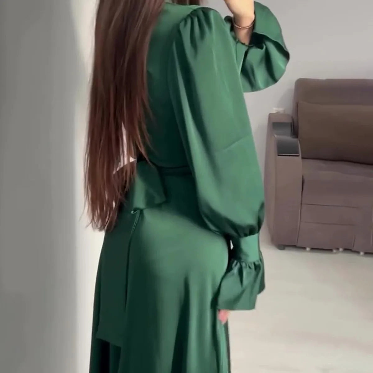 Jane - Casual Silk Elegance Woman's Dress