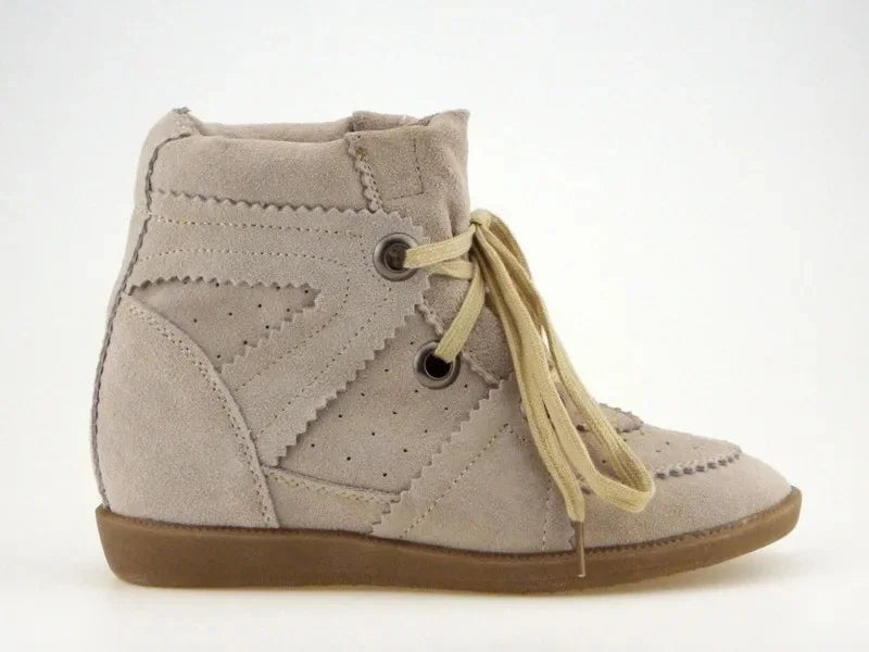 Leren damesschoenen met verhoogde binnenhak 5,5 cm fluweel Europese en Amerikaanse streetstyle WISHLAZADA grensoverschrijdend aanbod Dreamardi