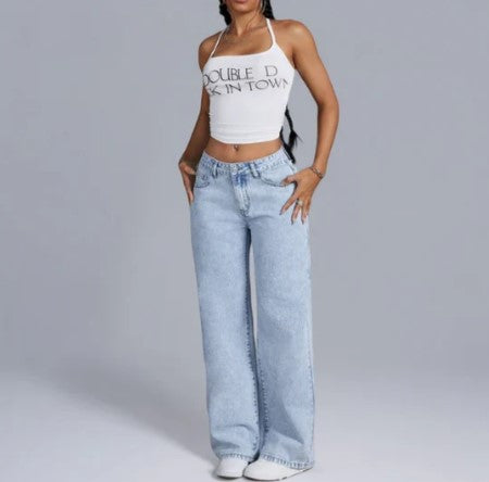 Niamh - Casual Oversized Fit Women's Baggy Jeans