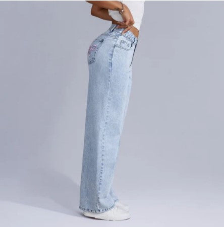 Niamh - Casual Oversized Fit Women's Baggy Jeans