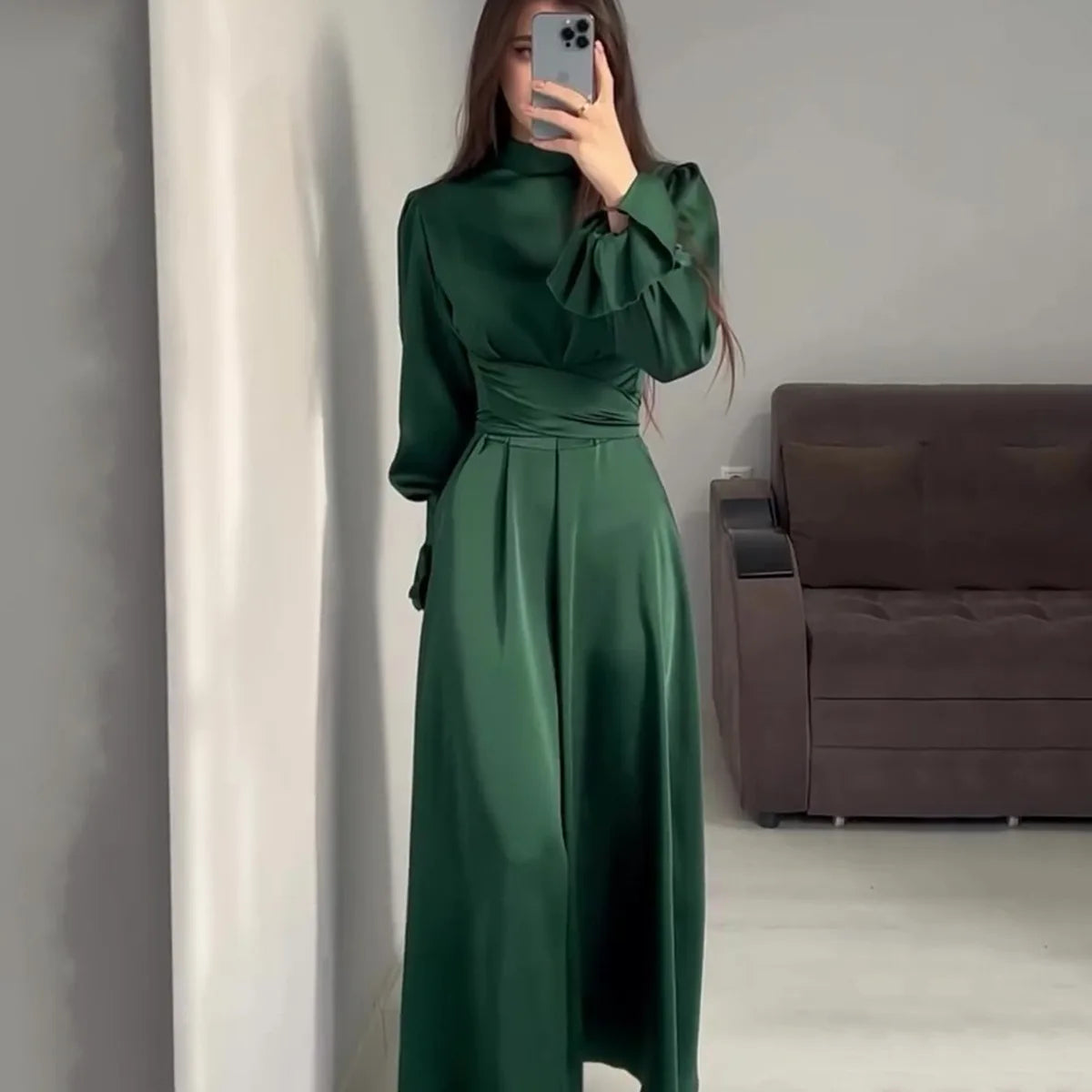 Jane - Casual Silk Elegance Woman's Dress