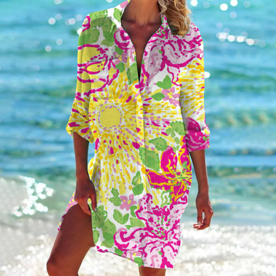 Fleurine - Effortless Breezy Beauty Woman's Short Dress