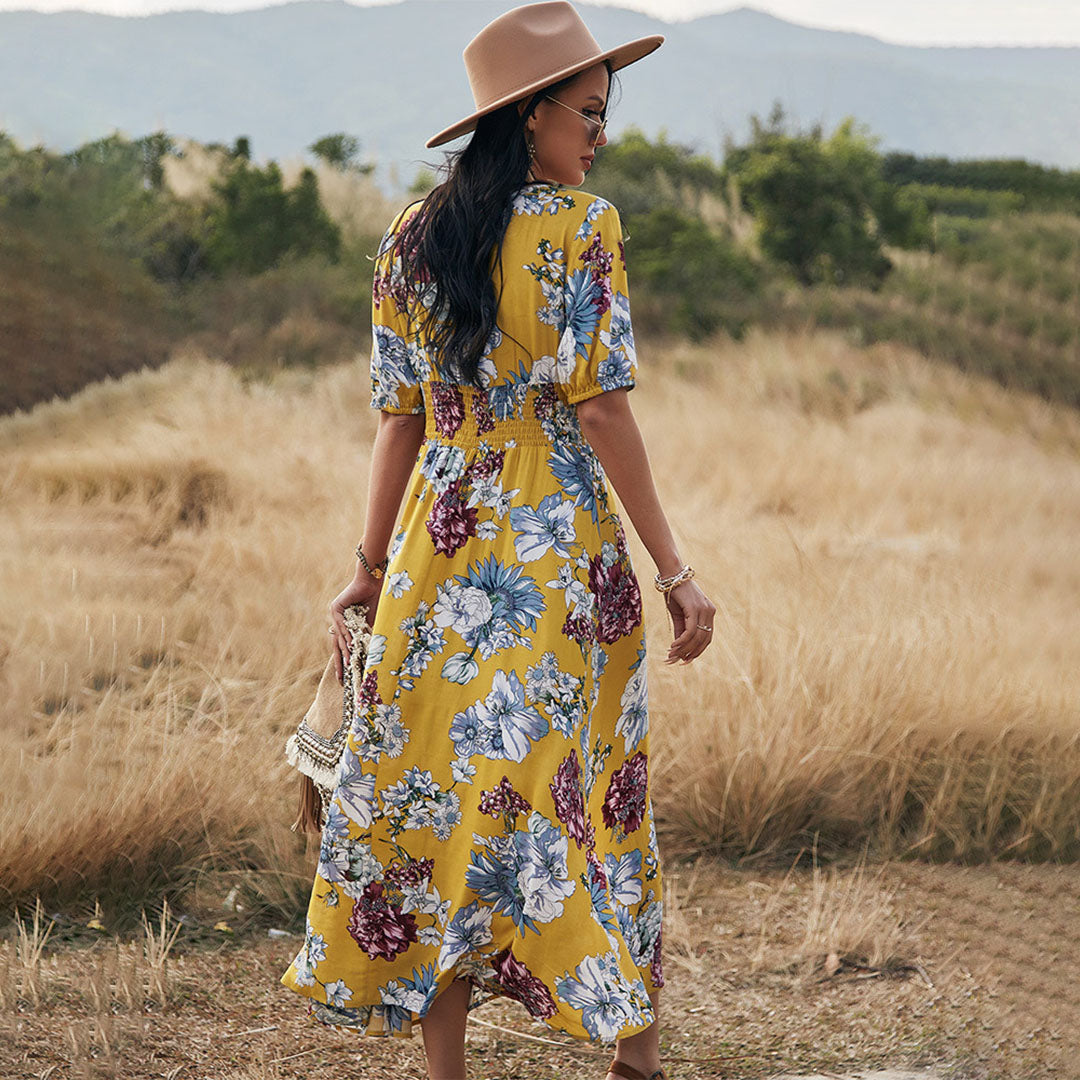 Henrietta - Chic Flowing Elegance Woman's Maxi Dress