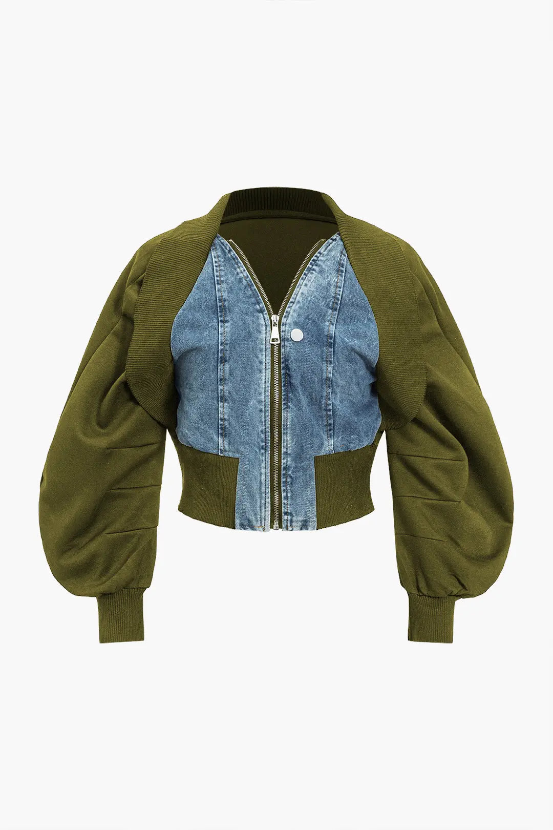 Caitlyn - Stylish Patchwork Zipper Woman's Denim Jacket Dreamardi