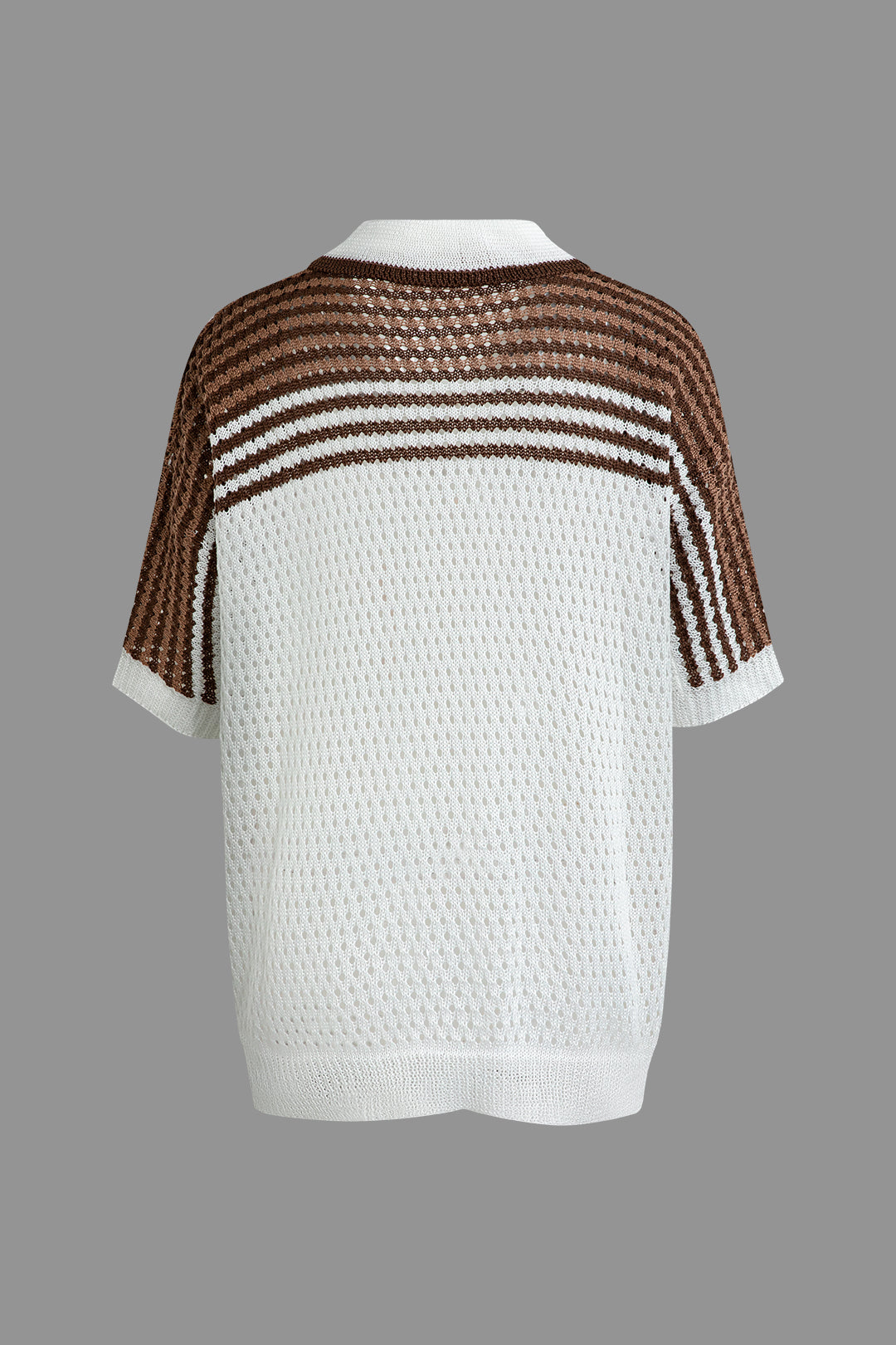 Striped Crochet Knit Cardigan and Shorts Set Dreamardi