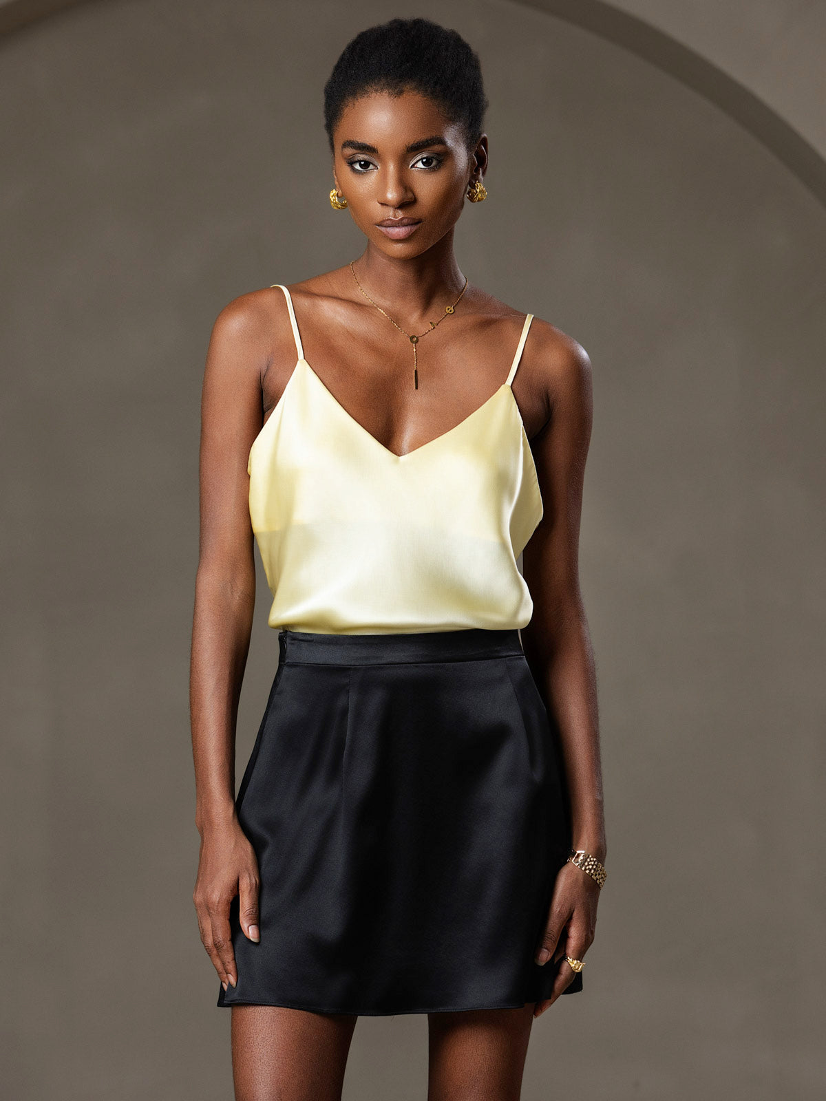 Camisoles Pure Silk Effen Kleur Dreamardi