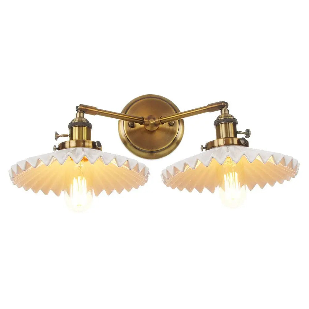 AntiekLuxe | Keramische Doppelkopf-Wandlamp Dreamardi