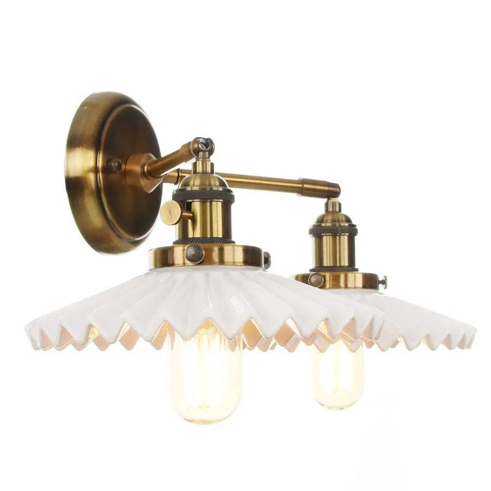AntiekLuxe | Keramische Doppelkopf-Wandlamp Dreamardi