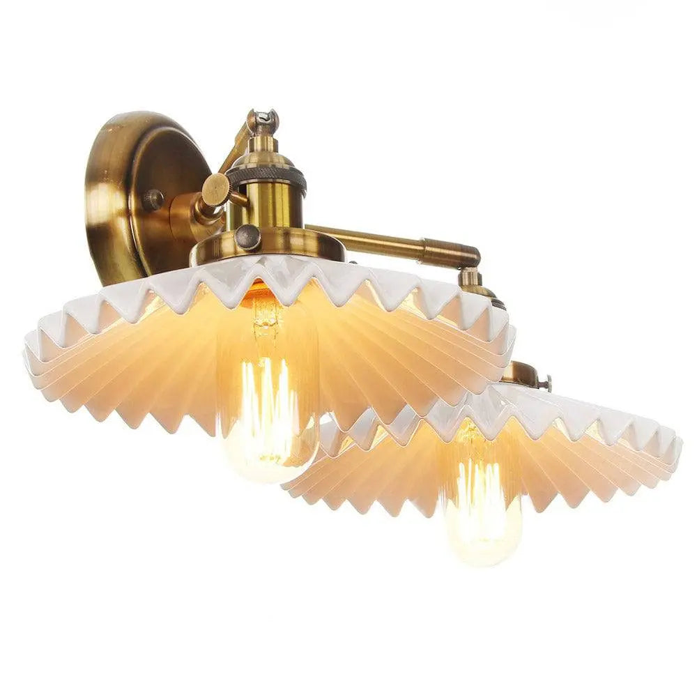 AntiekLuxe | Keramische Doppelkopf-Wandlamp Dreamardi