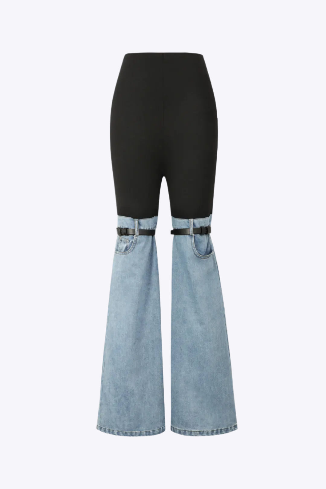 Denim Hybrid Flare Leg Pants Dreamardi