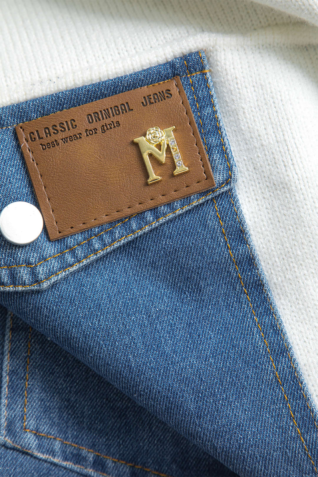 Denim Patchwork Pocket Sweater Cardigan Dreamardi