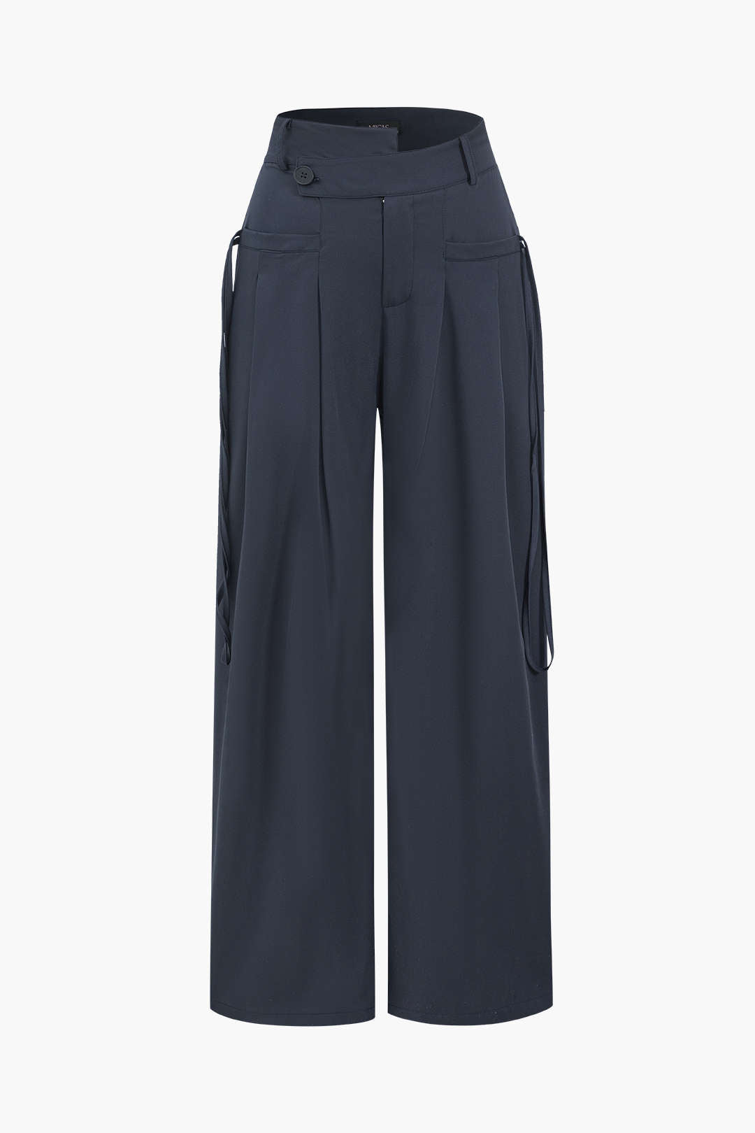Solid Wide Leg Pocket Trousers Dreamardi