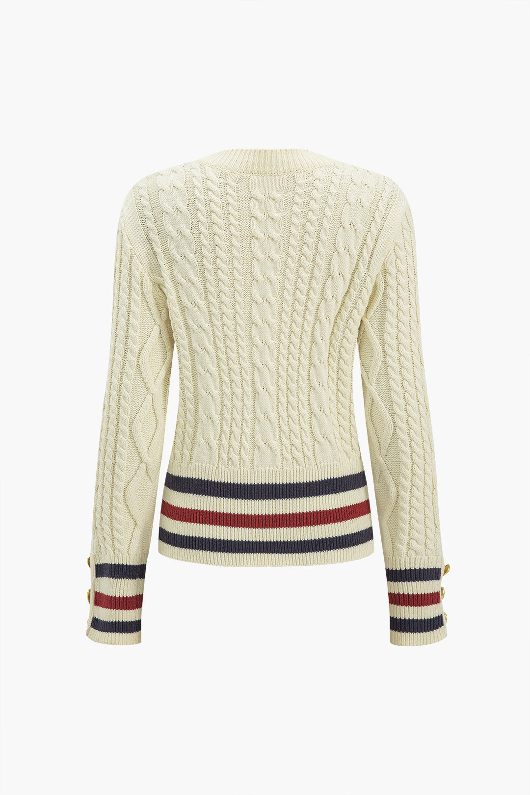 Knit Button Patchwork Cardigan Dreamardi