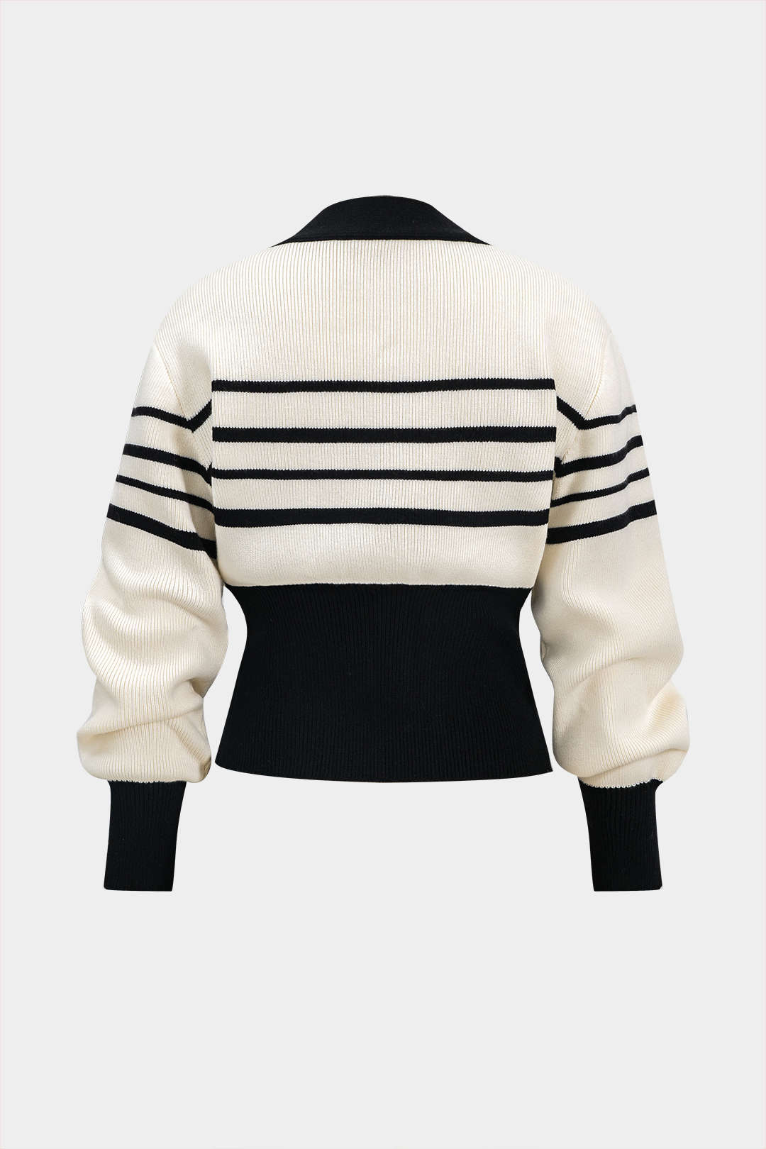 Contrast Knit Metallic Button Cardigan Dreamardi