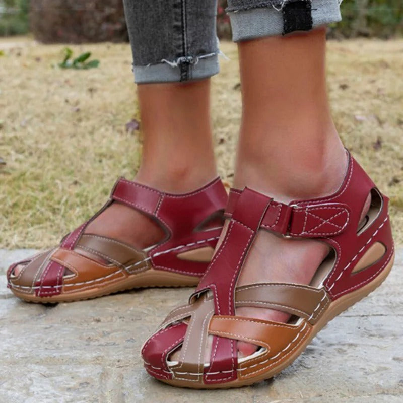 Honora - Elegant Contrast Accents Woman's Sandals