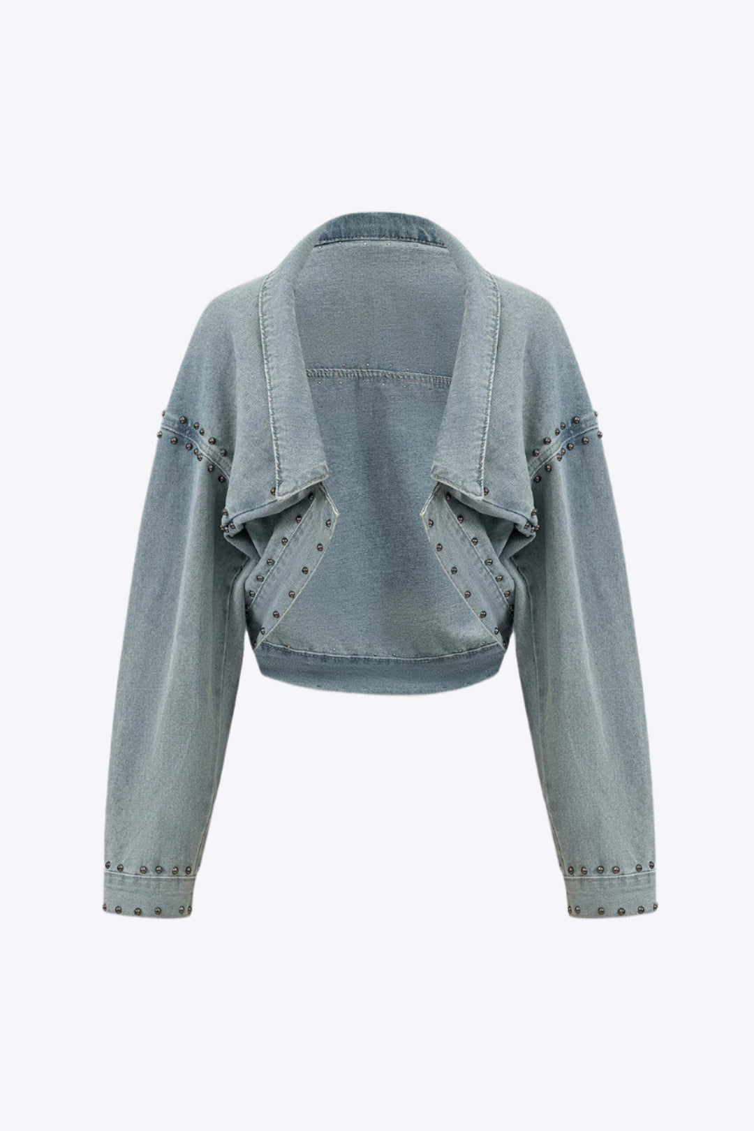 Denim Studded Long Sleeve Outerwear Dreamardi