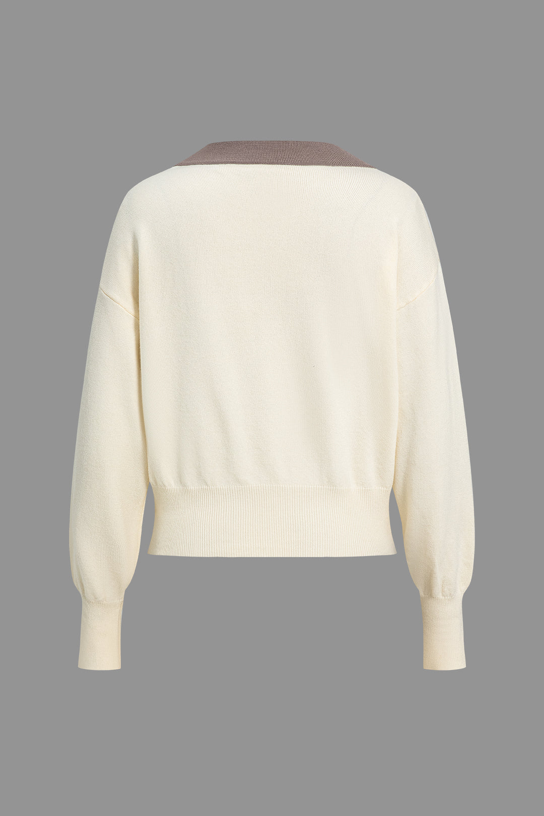 Contrast Button Sweater Cardigan Dreamardi