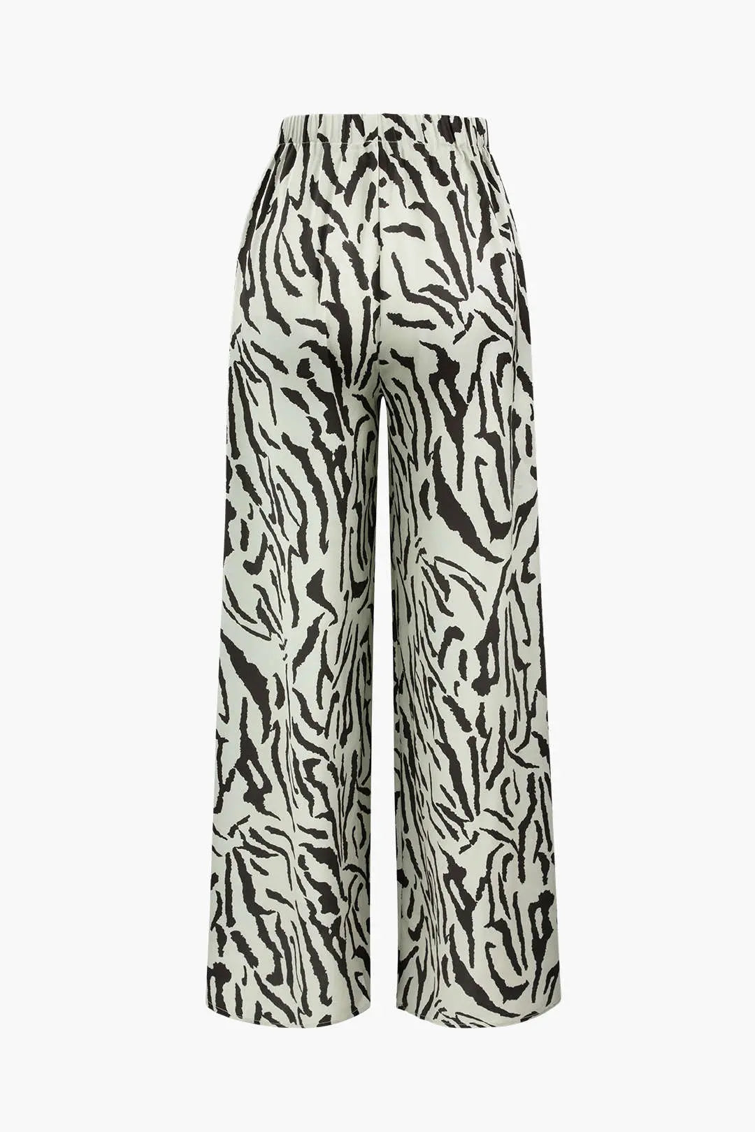 Stripe Print Wide Leg Trousers Dreamardi