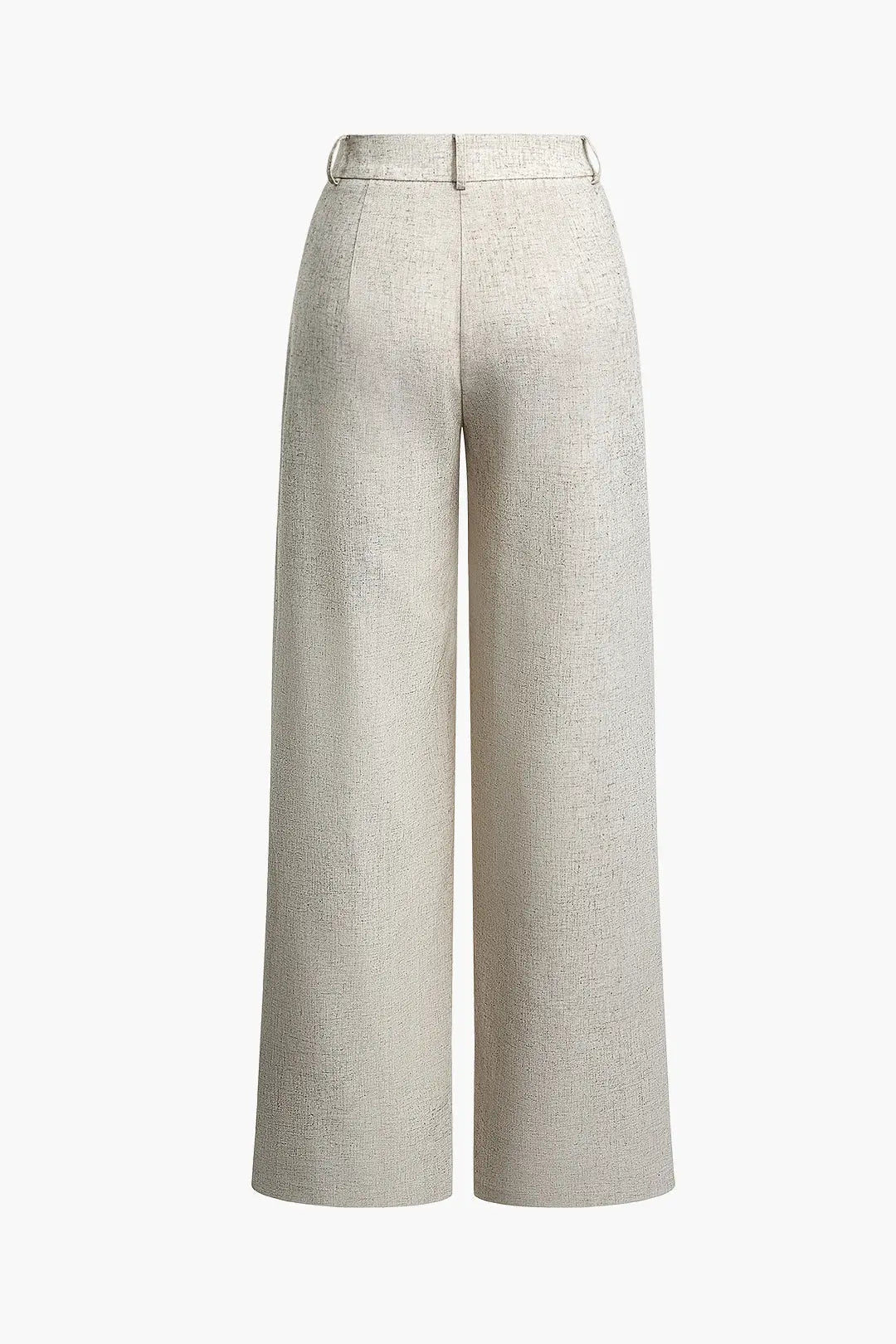 Linen Asymmetrical Zipper Straight Leg Pants Dreamardi