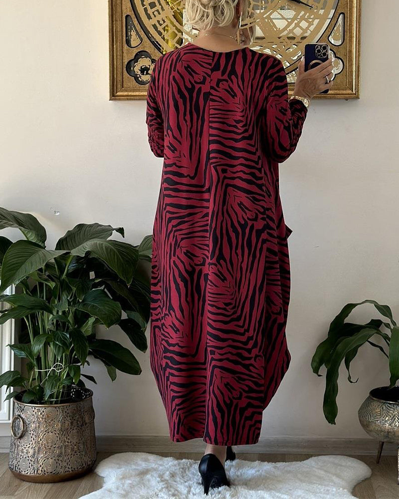 Marvy - Savana Animal Print Loose Summer Dress for Women