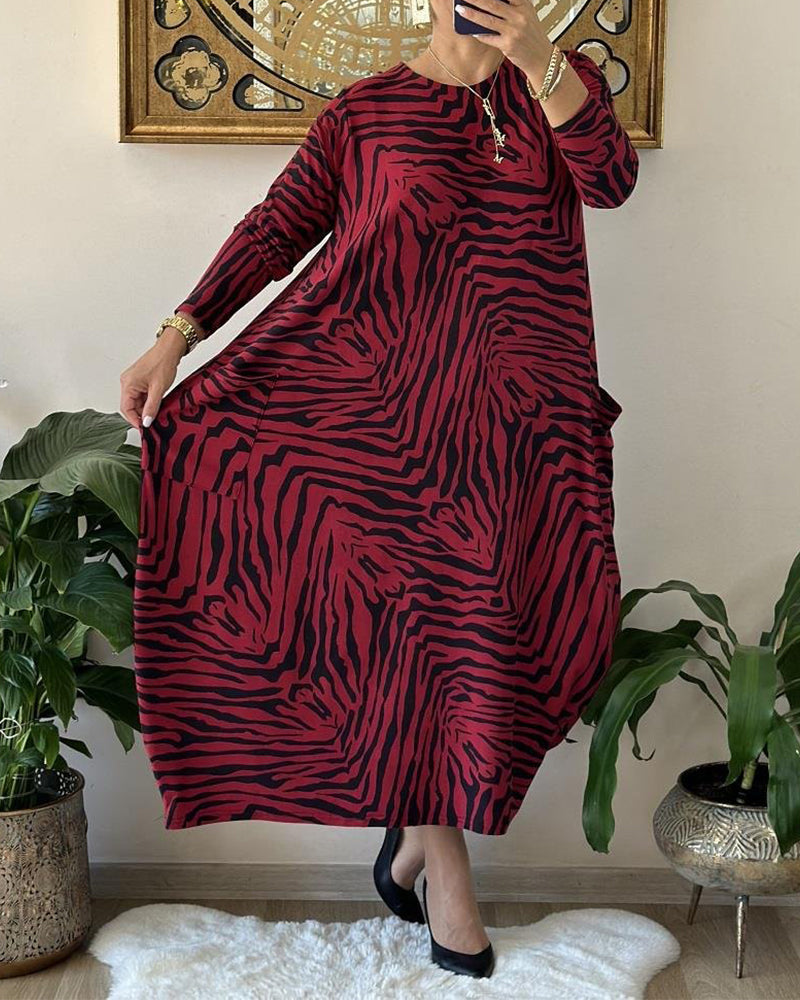 Marvy - Savana Animal Print Loose Summer Dress for Women