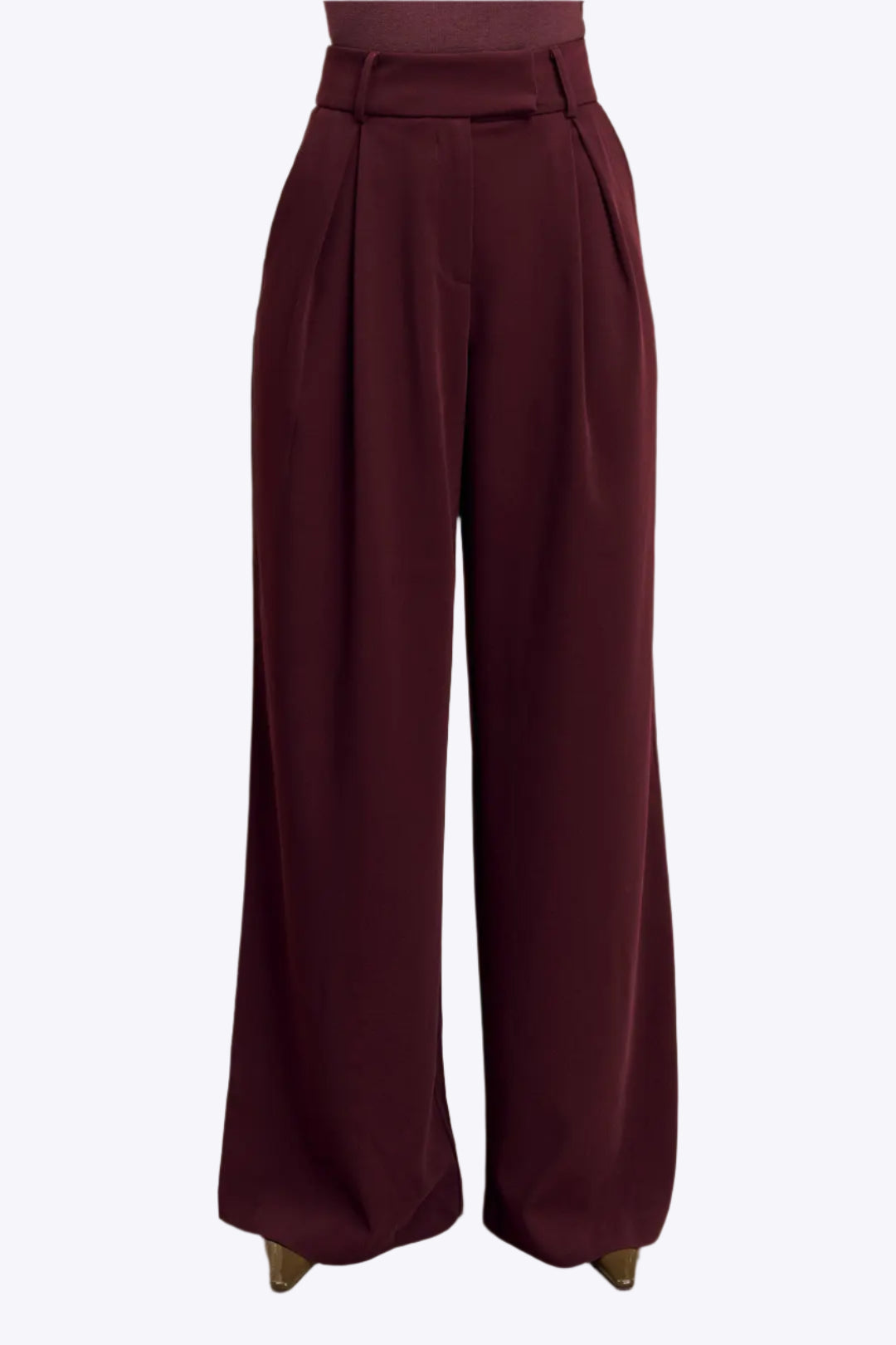Solid Pleated Wide Leg Trousers Dreamardi