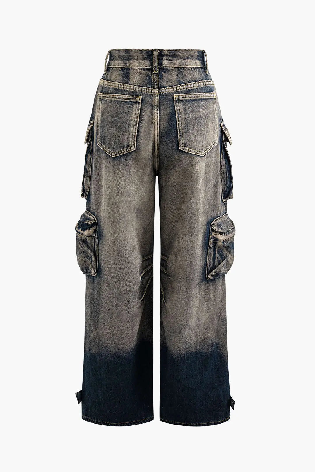 Chris - Ombre Multi Pocket Men's Wide Leg Cargo Jeans Dreamardi