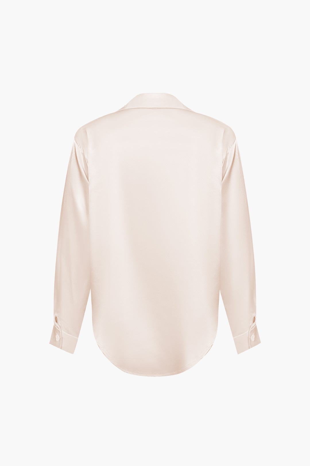 Basic Solid Satin Long-Sleeve Shirt Dreamardi