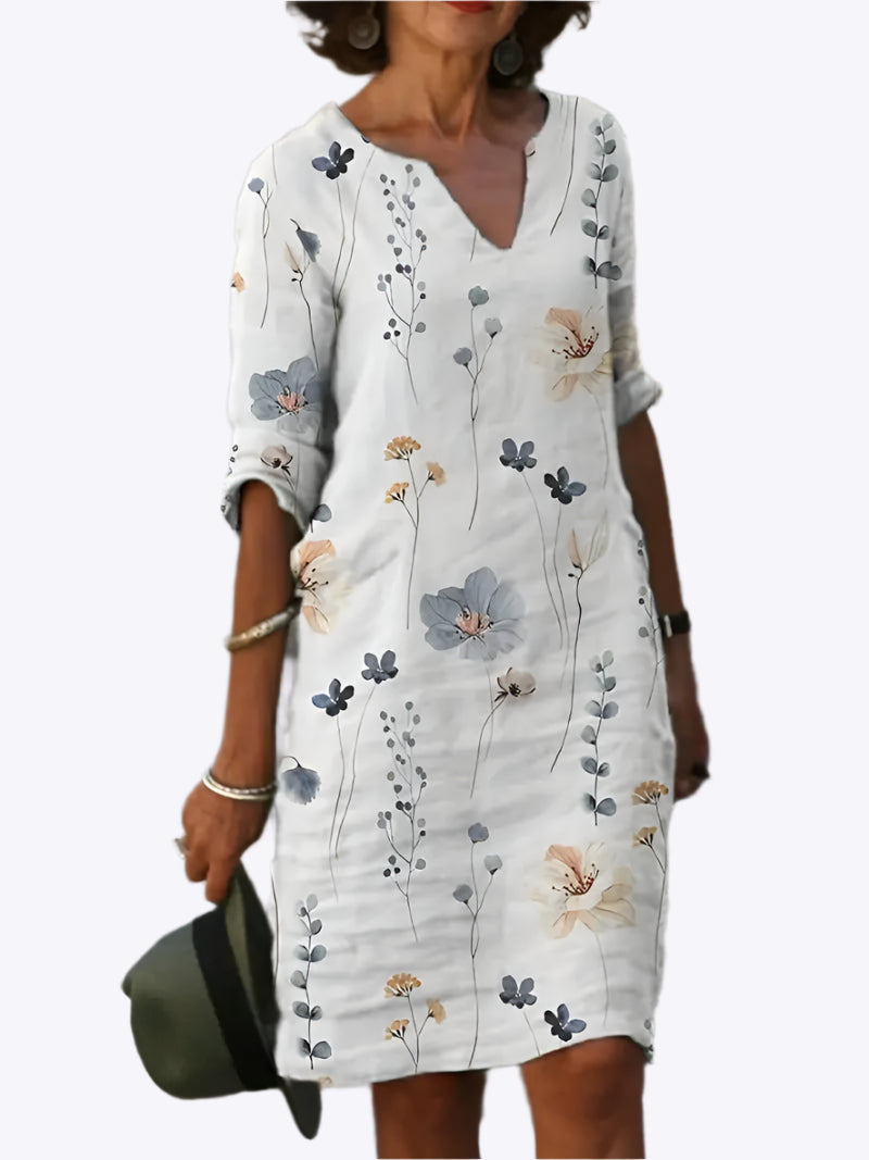 Audrey - Elegant Floral Flowy Woman's Summer Dress