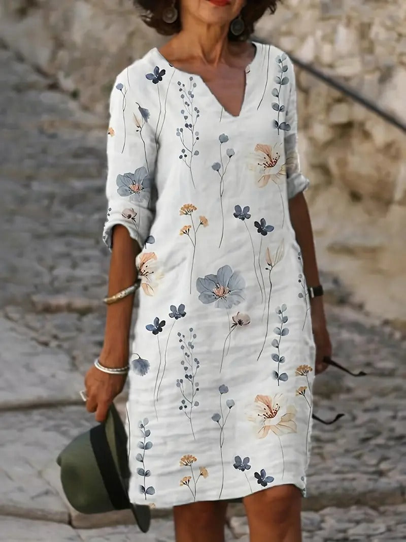 Audrey - Elegant Floral Flowy Woman's Summer Dress