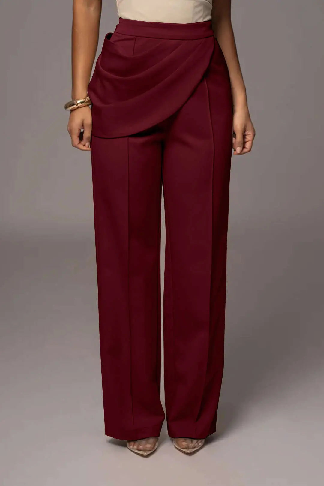 Solid Asymmetrical Trousers Dreamardi