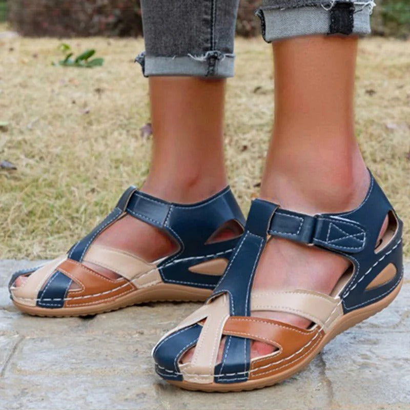 Honora - Elegant Contrast Accents Woman's Sandals