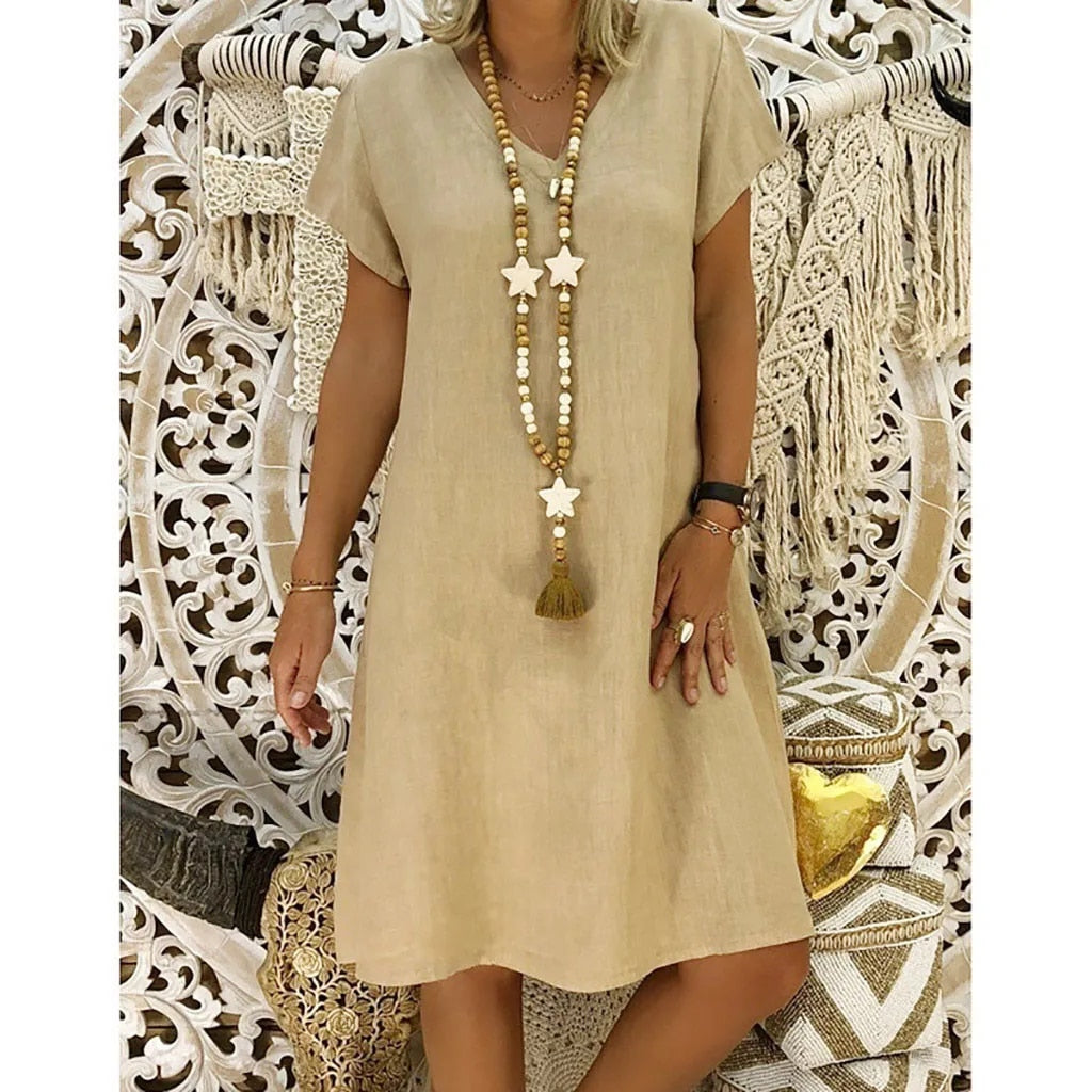 Junelle - Modern Lightweight Comfort Woman's Midi Dress