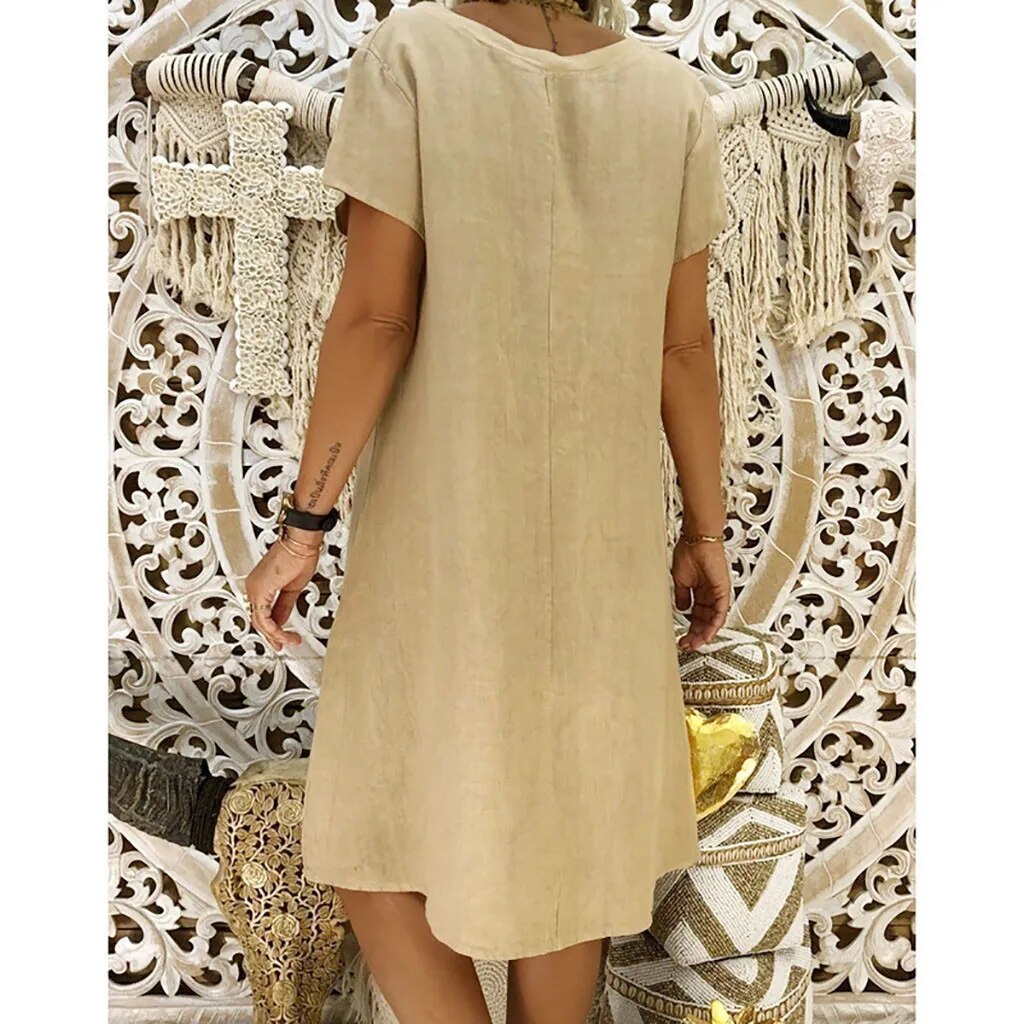 Junelle - Modern Lightweight Comfort Woman's Midi Dress