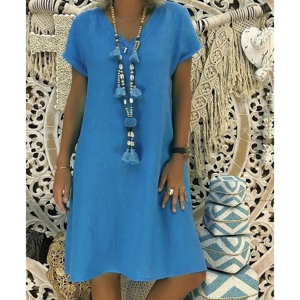 Junelle - Modern Lightweight Comfort Woman's Midi Dress