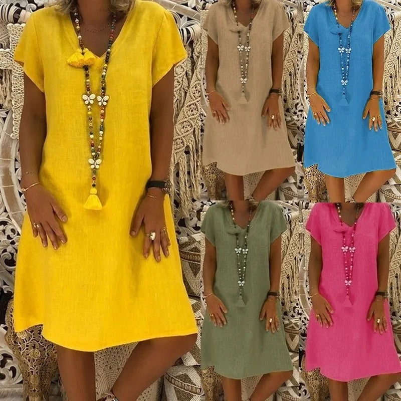 Junelle - Modern Lightweight Comfort Woman's Midi Dress