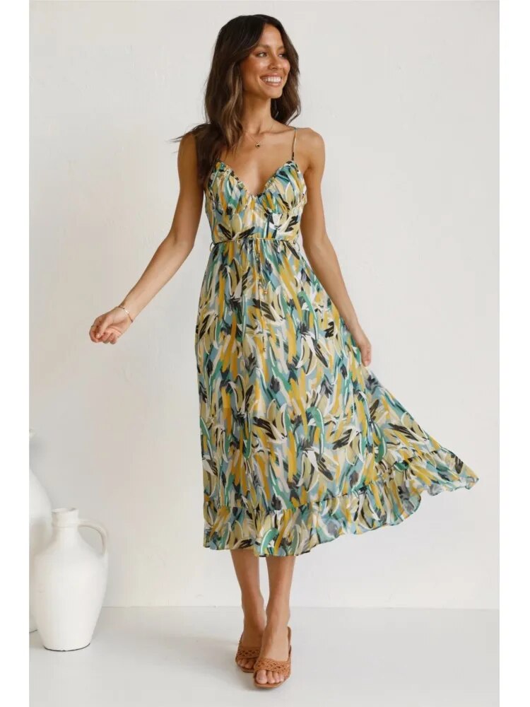 Audrey - Stylish Casual Lightweight Modern Style Woman's Long Dress