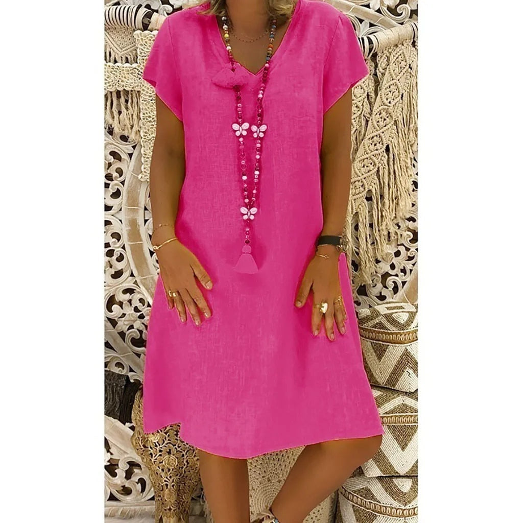 Junelle - Modern Lightweight Comfort Woman's Midi Dress