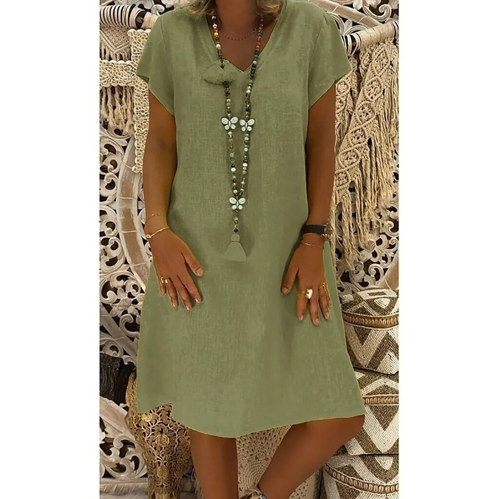 Junelle - Modern Lightweight Comfort Woman's Midi Dress