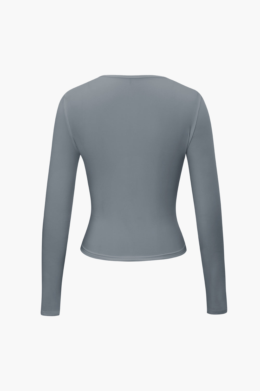Basic Solid Round Neck Long Sleeve Top Dreamardi