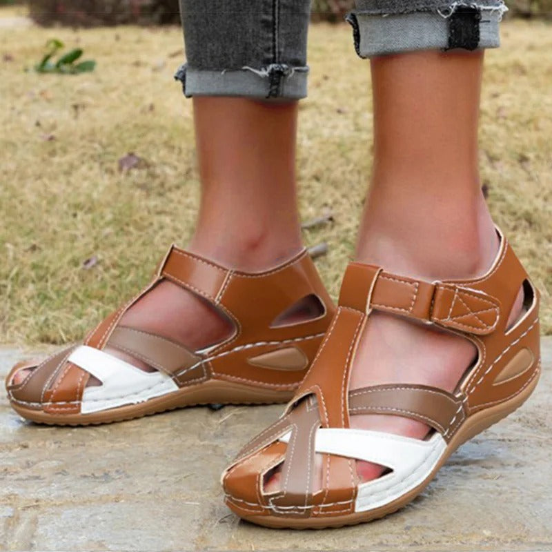 Honora - Elegant Contrast Accents Woman's Sandals