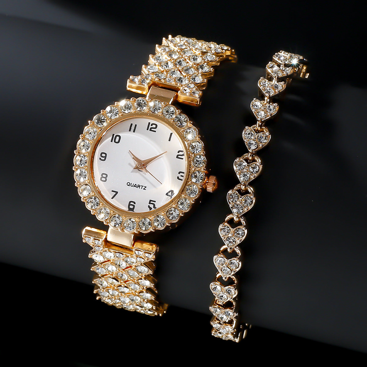 Fashion Jewelry Numbers Diamond Women's Watch Bracelet Dreamardi
