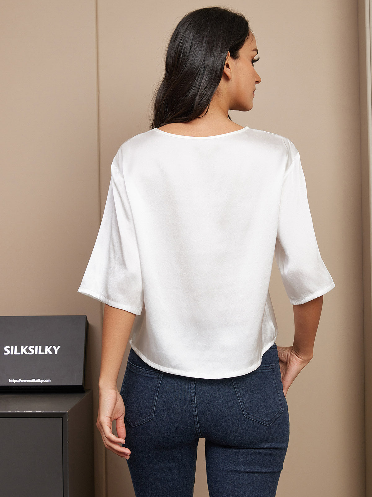 Zuivere Zijde Casual Halve Mouw Dames T-Shirt Dreamardi