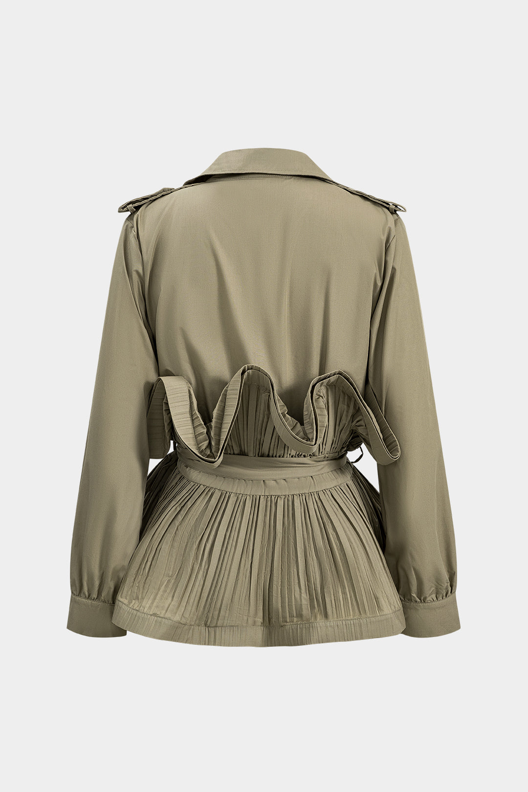Pleated Ruffle Tie-Up Jacket Dreamardi