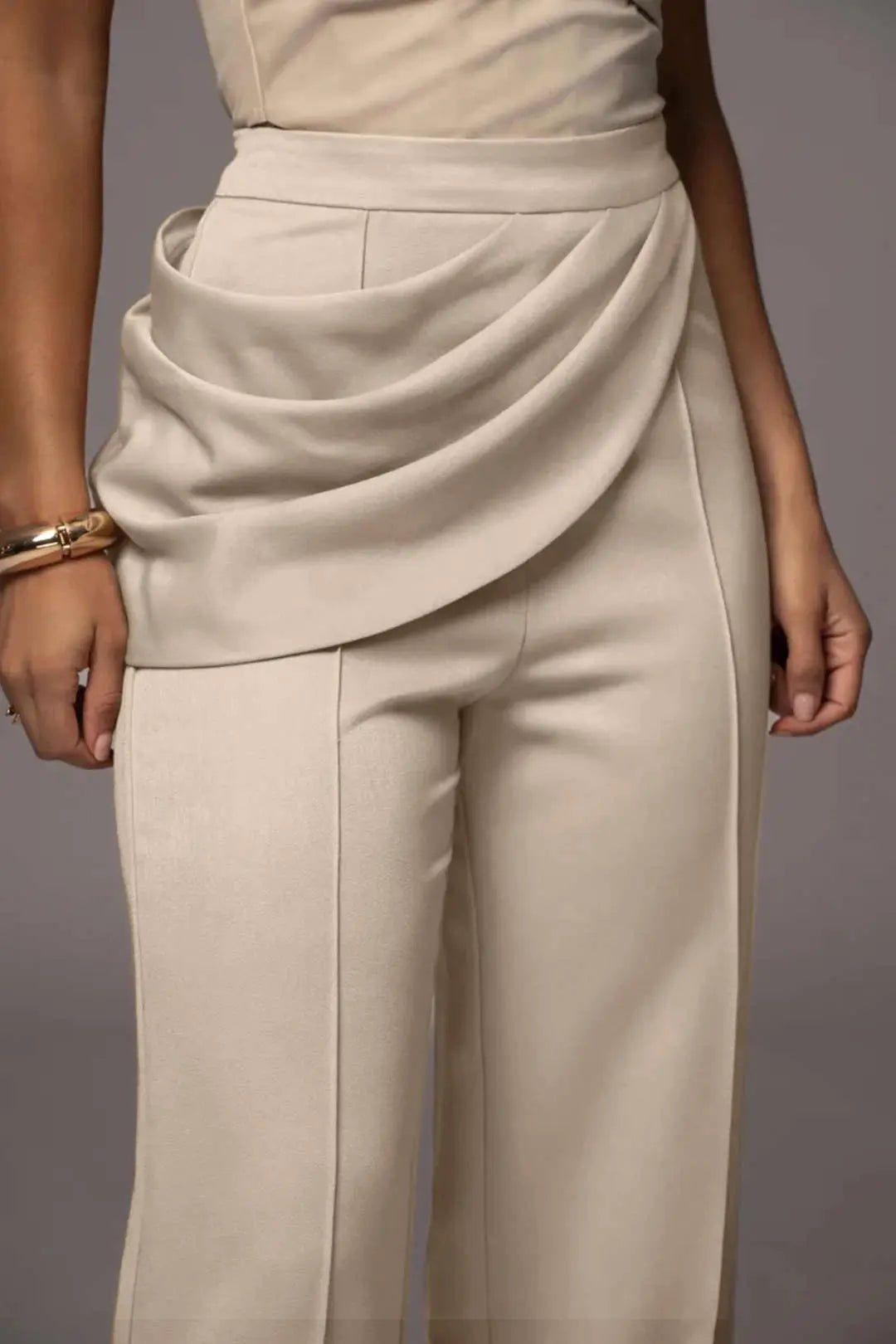 Solid Asymmetrical Trousers Dreamardi