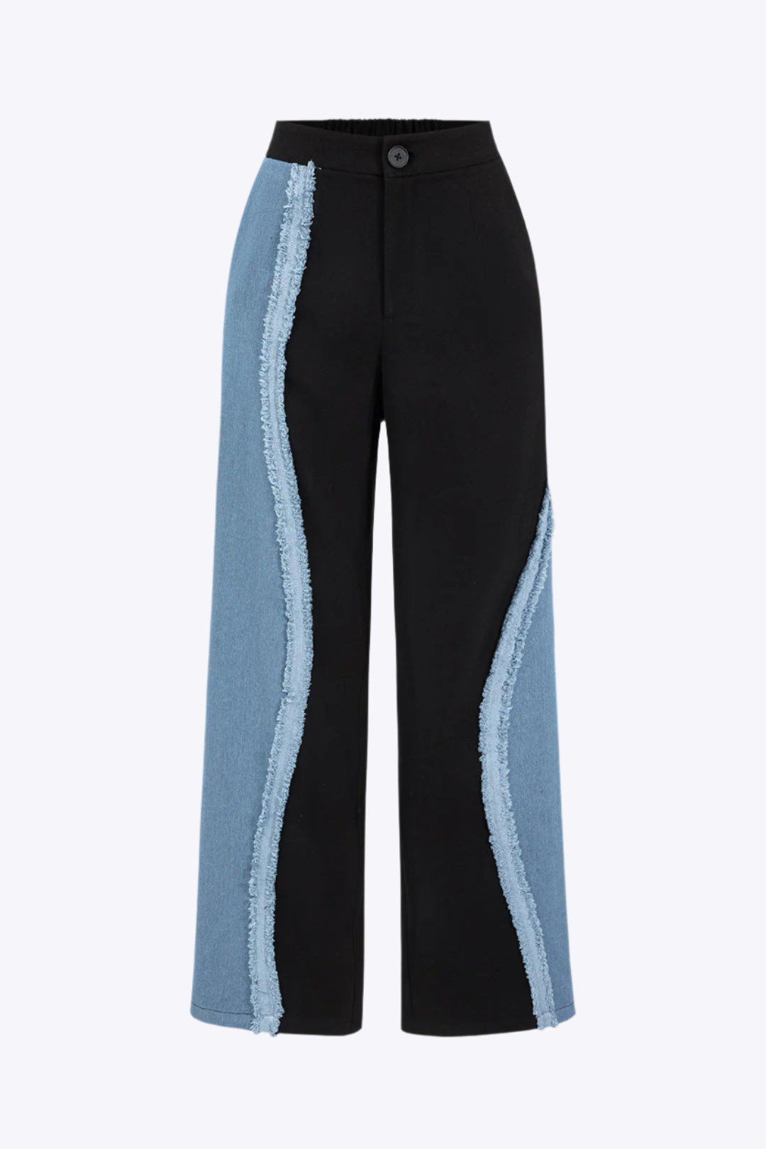 Patchwork Detail Wide Leg Trousers Dreamardi