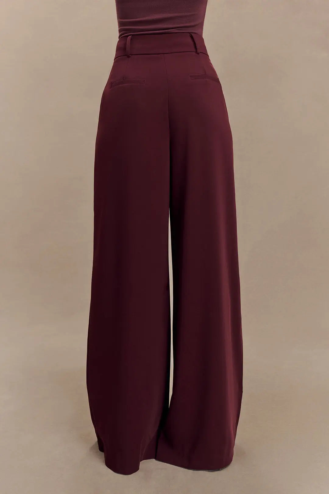 Solid Pleated Wide Leg Trousers Dreamardi