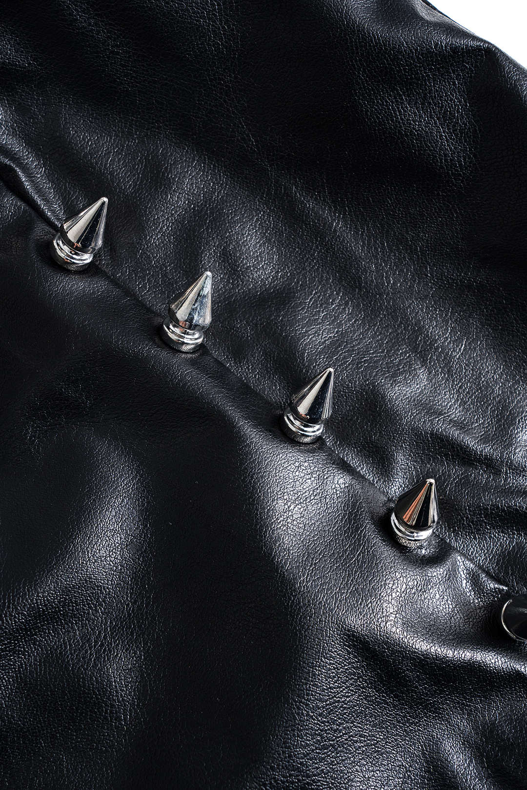 Studded Faux Leather Low Waist Skirt Dreamardi