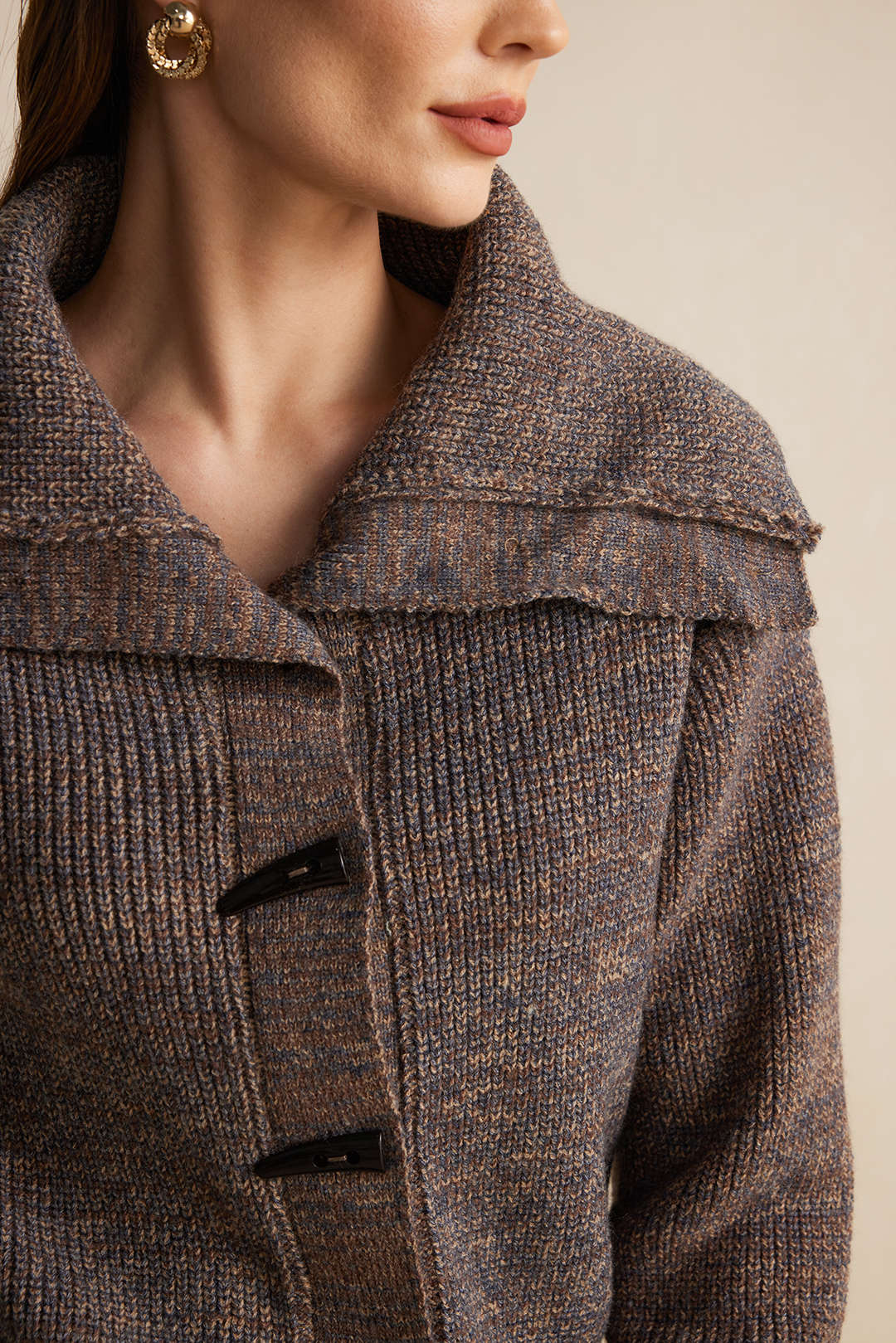 Knit Button Long-Sleeve Cardigan Dreamardi